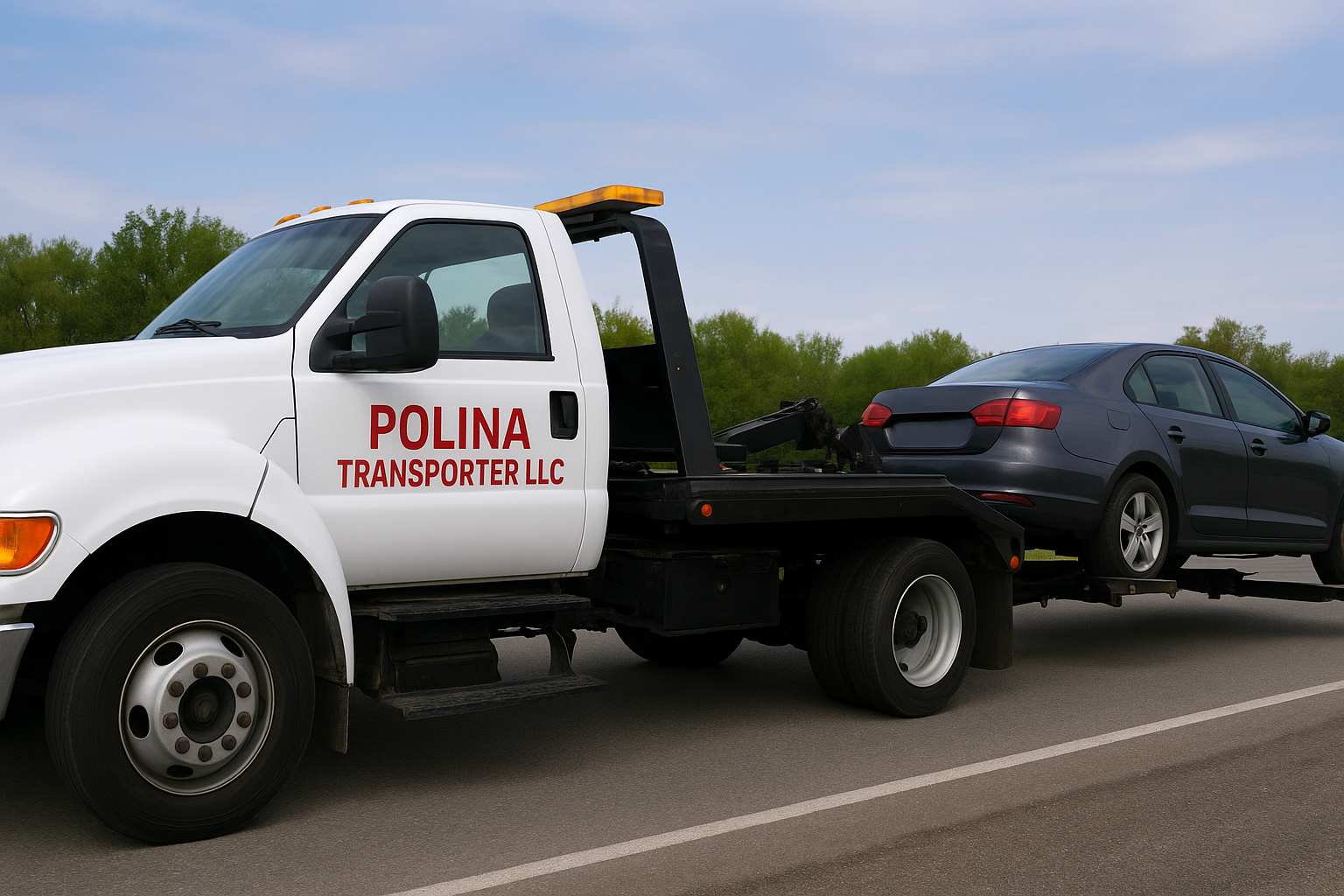 "Professional tow truck providing roadside assistance services in New Jersey including jump start, tire change, lockout, and fuel delivery